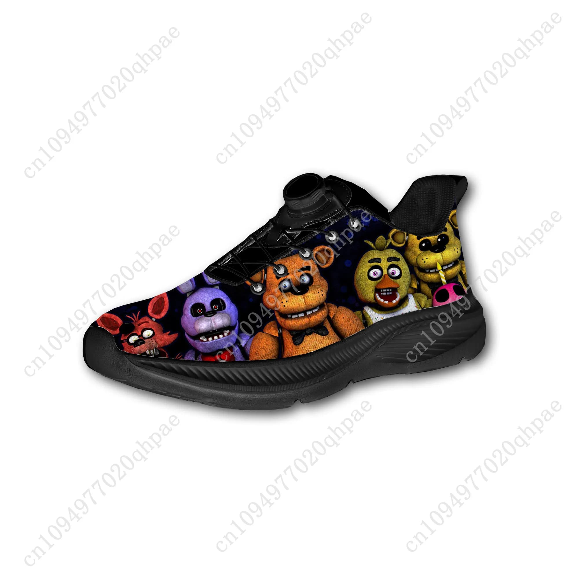 F-Fives N-Nights Racing Shoes for Men and Women, F-Freddyse sneakers with Laceless Rotating Button, Sport Shoes Read Customizable