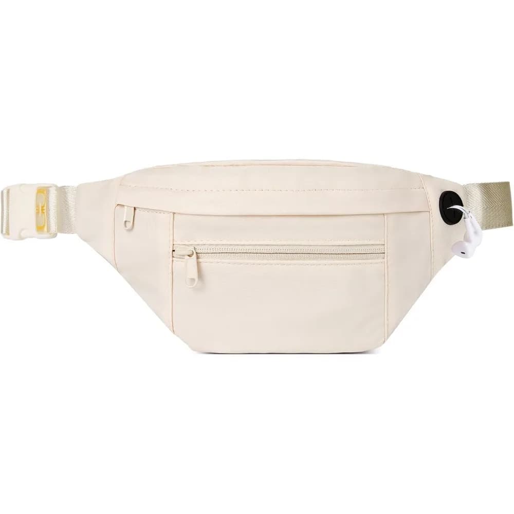 for women man fashion backpack with 4 hinges pockets for hiking, running, traveling, beige