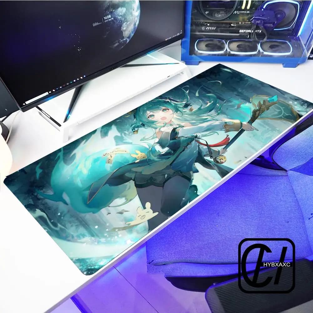 Huohuo Honkai Star Rail Anime Mouse Pad Cool HD Mousepad Pad Extended Gaming Keyboard LargeMouse Pad 90x40cm XXL Gamer Desk Mat