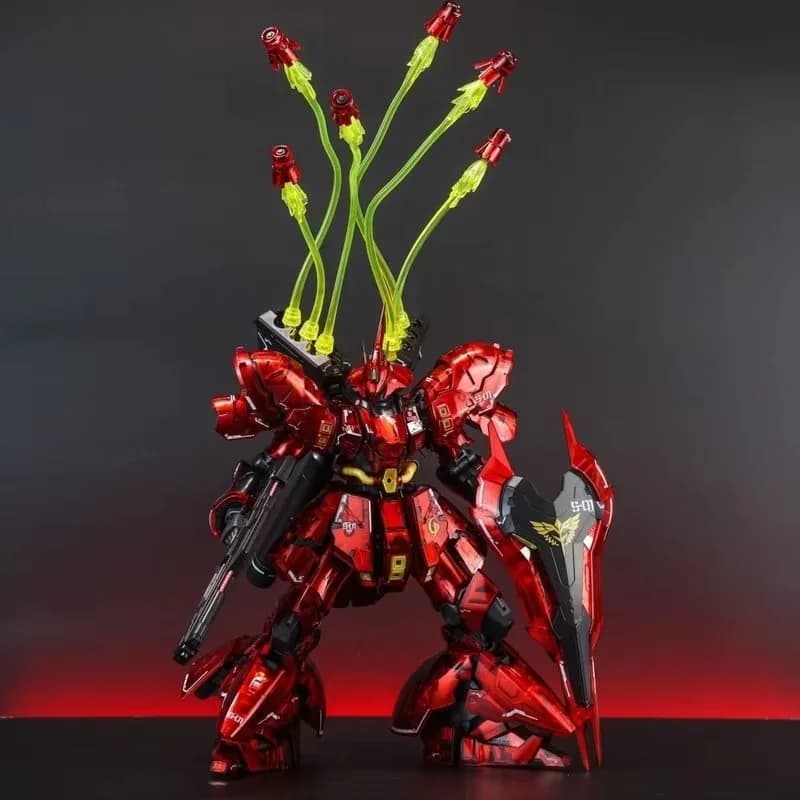 STAR Sazabi Electroplated Clear Color RG 1/144 Assembly Model Kit Action Figures With Water Slide Decals Effect Parts Puzzle Toy