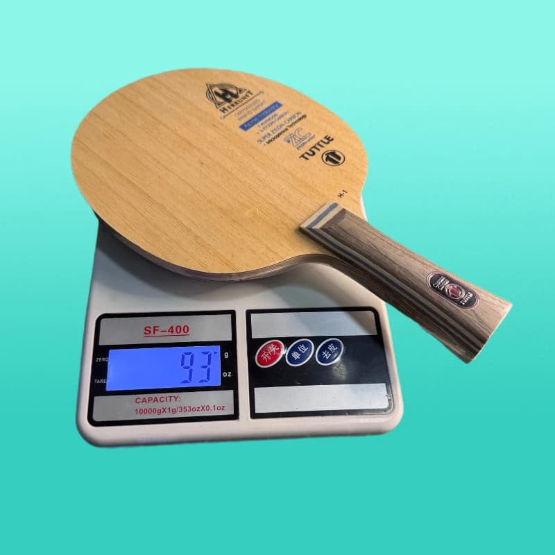 TUTTILE ZLC/ALC Ping pong rack with 9-layer blade 5 wood construction 2 carbon for powerful controlled ping pong paddles