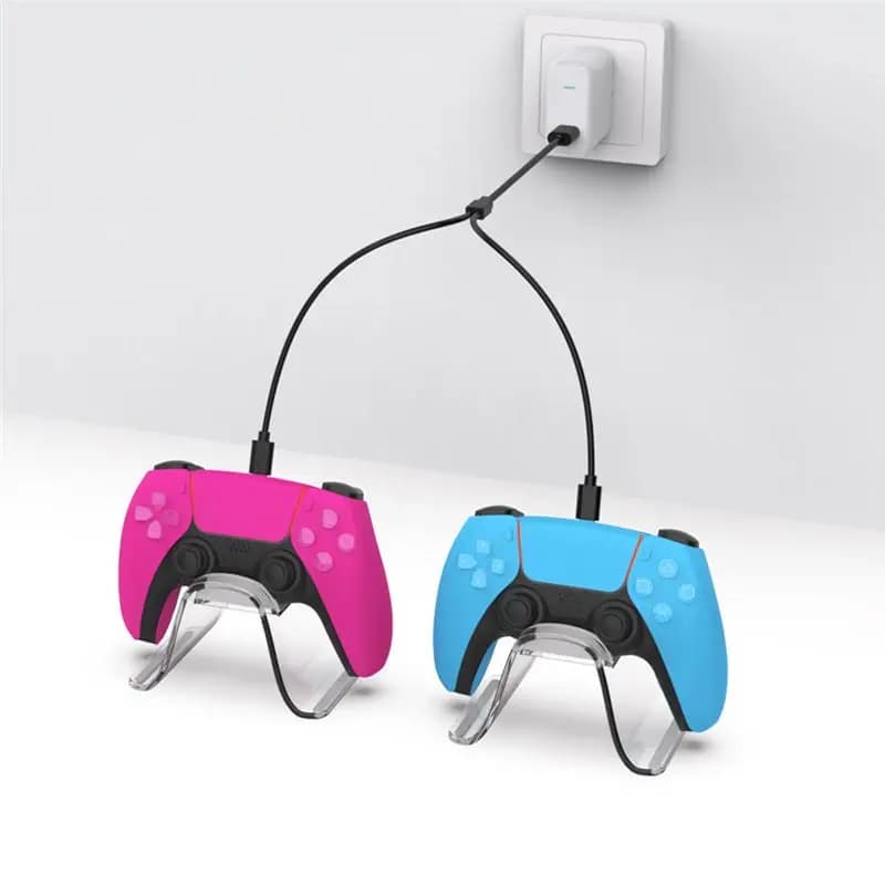 AS62 Cavo di Ricarica USB 2 in 1 per PS VR2 e PS5, Interfaccia Type-C, Cavo Durevole e Portatile, Accessori per Giochi