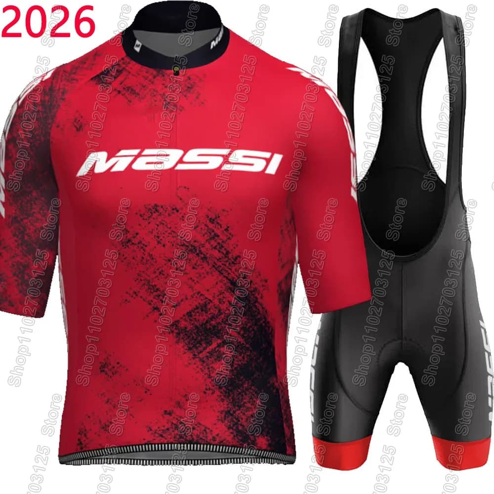 Completo Ciclismo Massi 2026 Team: Maglia e Salopette da Uomo per Bici da Corsa e MTB - Kit Abbigliamento Spagna