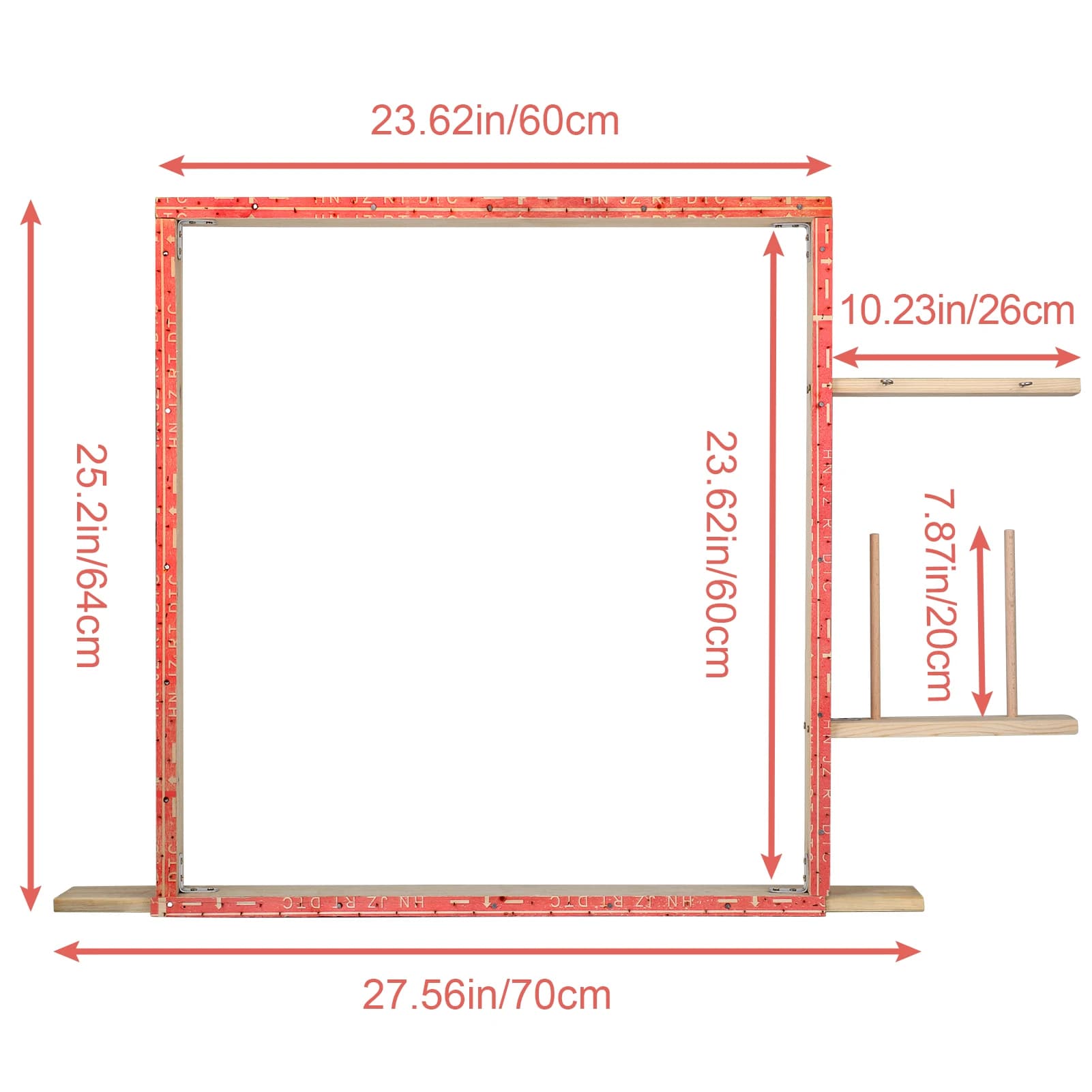 50/60cm Large Tufting Frame Rug Carpet Making Frame Punch Needle Embroidery Frame Professional Tufting Tool for DIY Rug Tufting