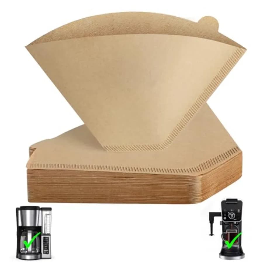 Coffee Filters #4 Compatible with Ninja Coffee Maker, Pcs Disposable Cone Paper Filters, Replacement Filters