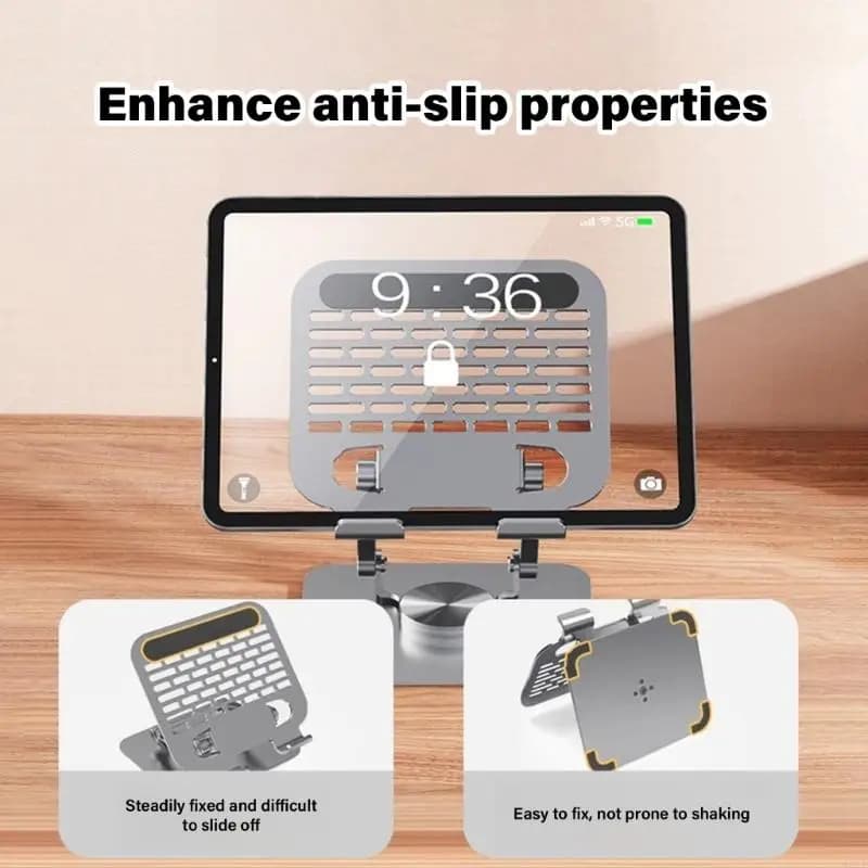 Tablet in metallo Restro con base a prova slip Base per telefono Porta laptop staffa Full Motion Rotazione 83CF