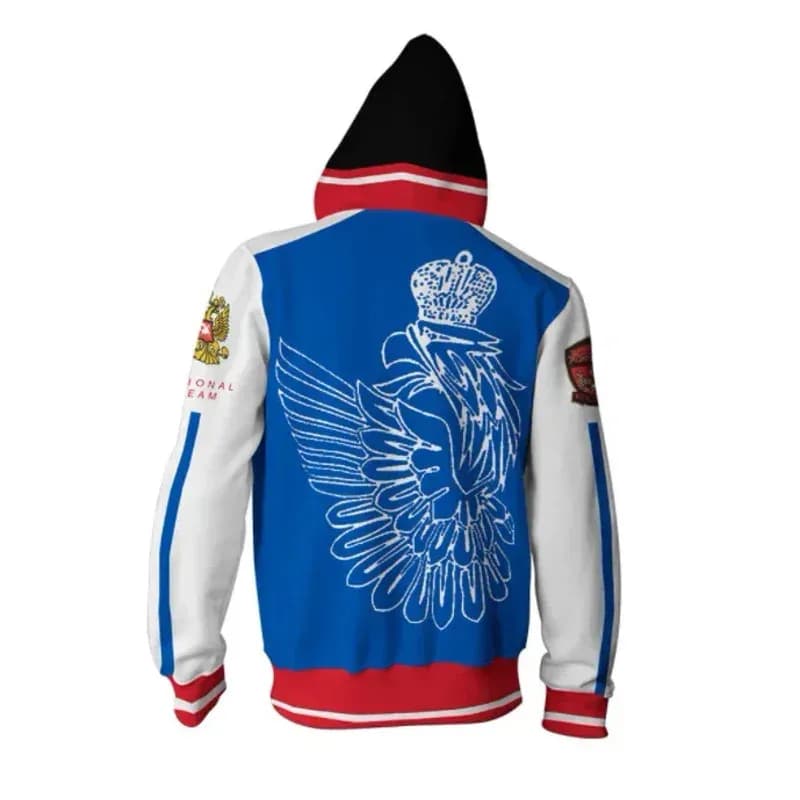 HAni 2025 on ICE Yuri Plisetsky Cosplay Costume Zipper Hoodie Russia Oversize Sweater Autumn Winter Sports Cas ☆★ww