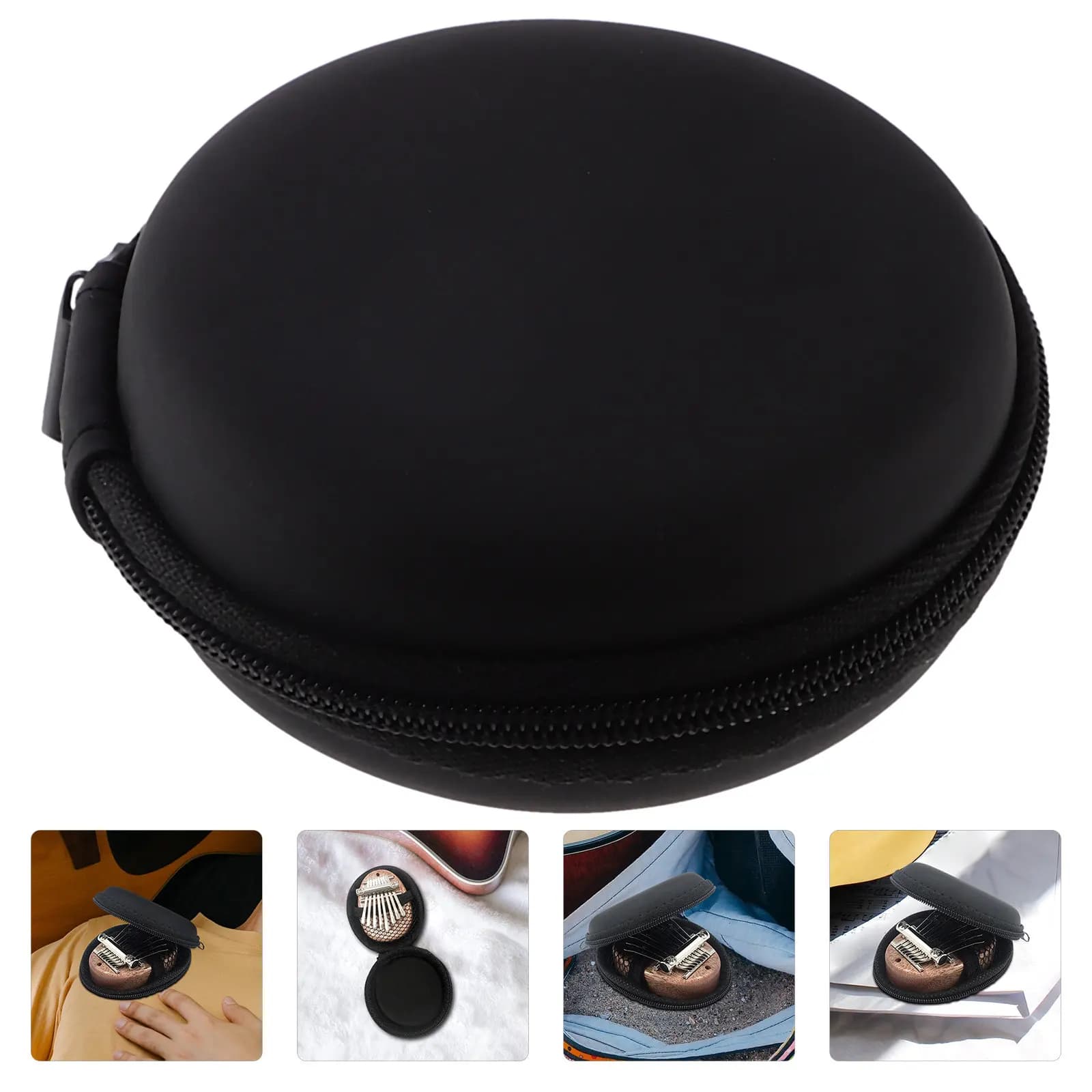 Black Eva Material Kalimba Storage Case Portable Thumb Piano Protective Bag Travel Carry Holder Kalimba Box Storage Bag