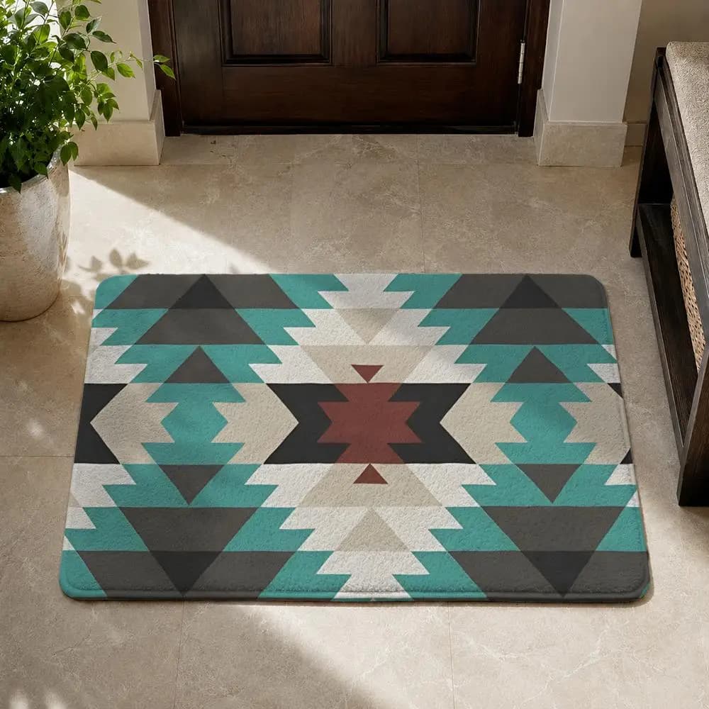 Art Style Floor Mat Flannel Non-Slip Washable Soft Rug For Bathroom Kitchen Bedroom Living Room Home Decor