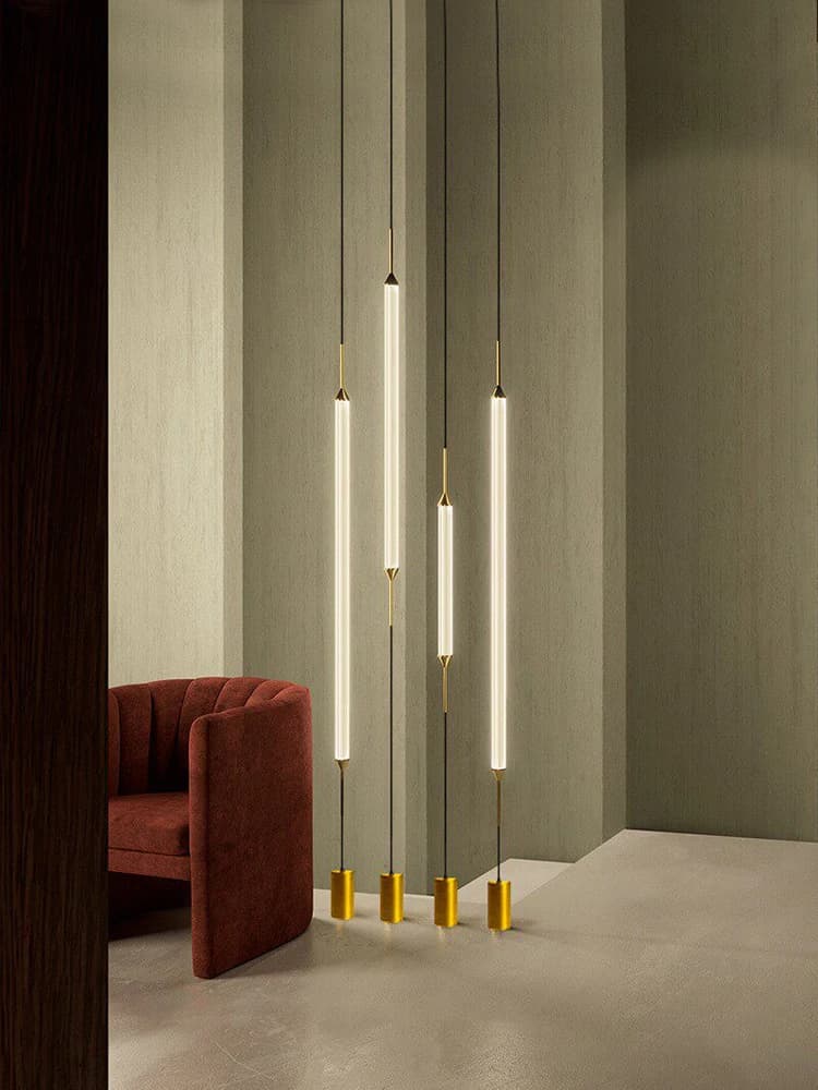 Modern Minimalist Long Line LED Floor Light Luxury Living Room Vertical Decorative Light Bedroom Bedhead Atmosphere Light