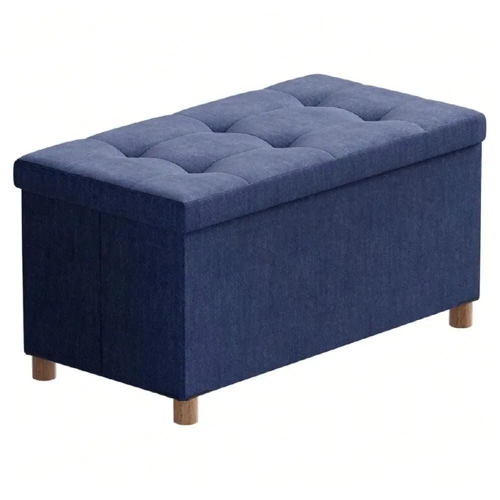 Panca contenitore pieghevole DANY da 30 pollici, pouf contenitore per camera da letto, soggiorno, ingresso, poggiapiedi con gambe