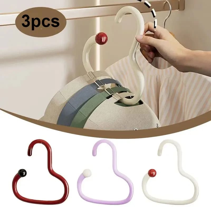 3 pezzi versatile gancio portaoggetti rotondo per cappelli cravatte sciarpe borse portaoggetti multiuso in plastica dopamina per cappelli sciarpe cinture