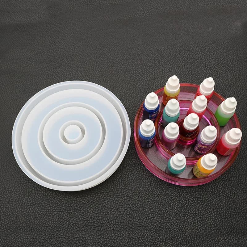 Resin Silicone Mold Cosmetic Organizer Silicone Mould, Dye And Lipstick Holder Making