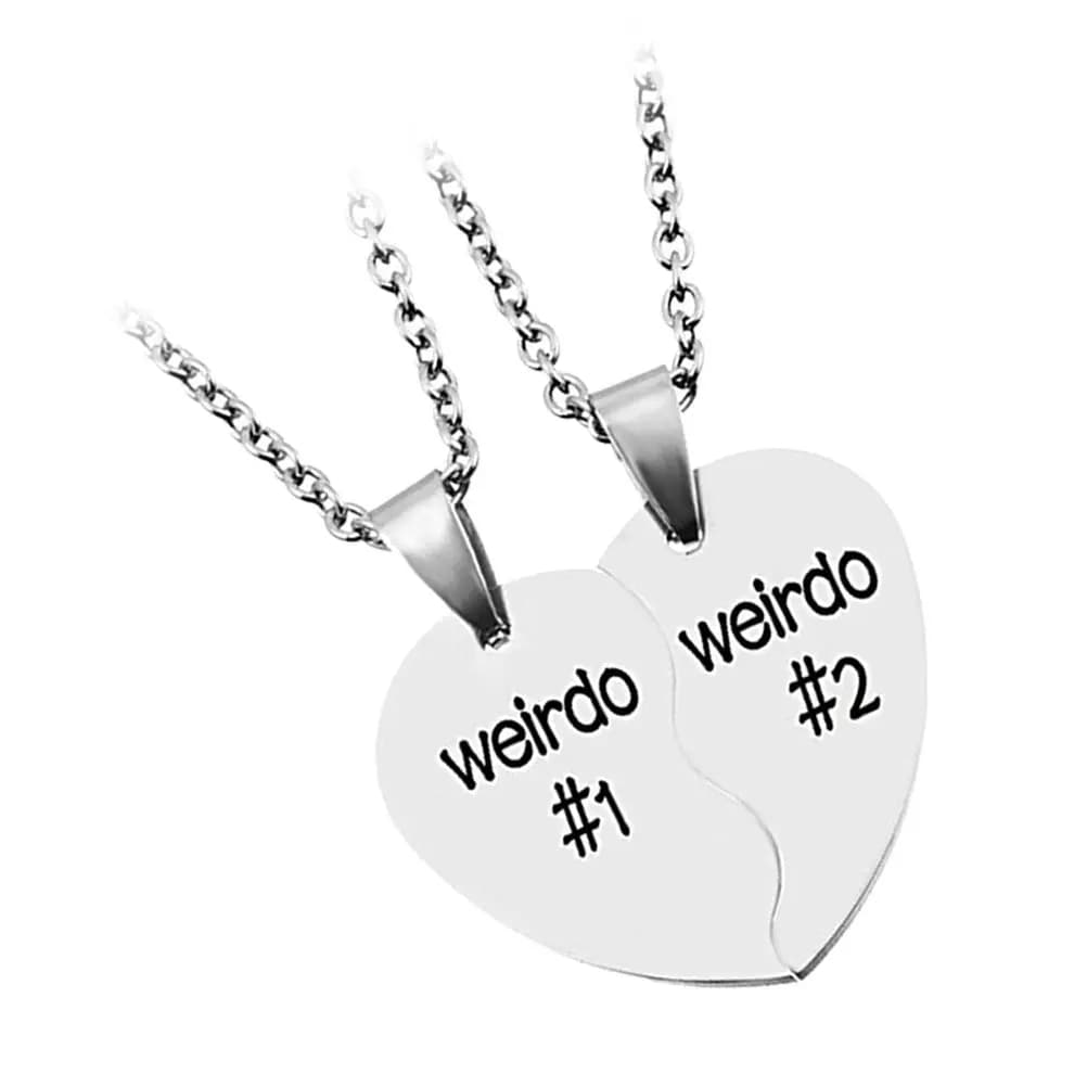 1 paio di collane creative a forma di cuore con ciondolo in acciaio inossidabile, gioielli leggeri, regalo per San Valentino, compleanno dell'amante