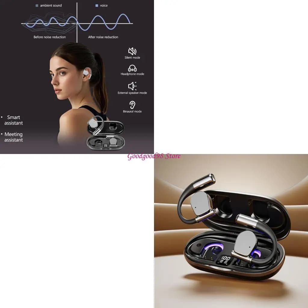 AI Translation Earbuds Earphones Bluetooth-compatible Translation Earhooks W8EC