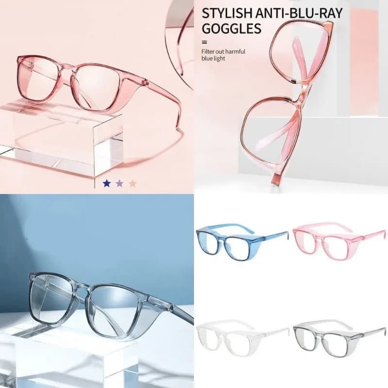 Safety Glasses Anti Fog Goggles Protective Glasses Side Shields Anti Blue Light protection Eye Glasses for Men Women Reading Gla