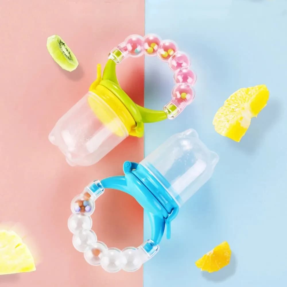 1PC Silicone Del Bambino Ciuccio Infantile Tettarelle Da Biberon Per Bambini Alimentatore Per Frutta Cibo Alimentazione Del Bambino Ciuccio Con Massaggiagengive Giocattolo per Il Sollievo dalla Dentizione