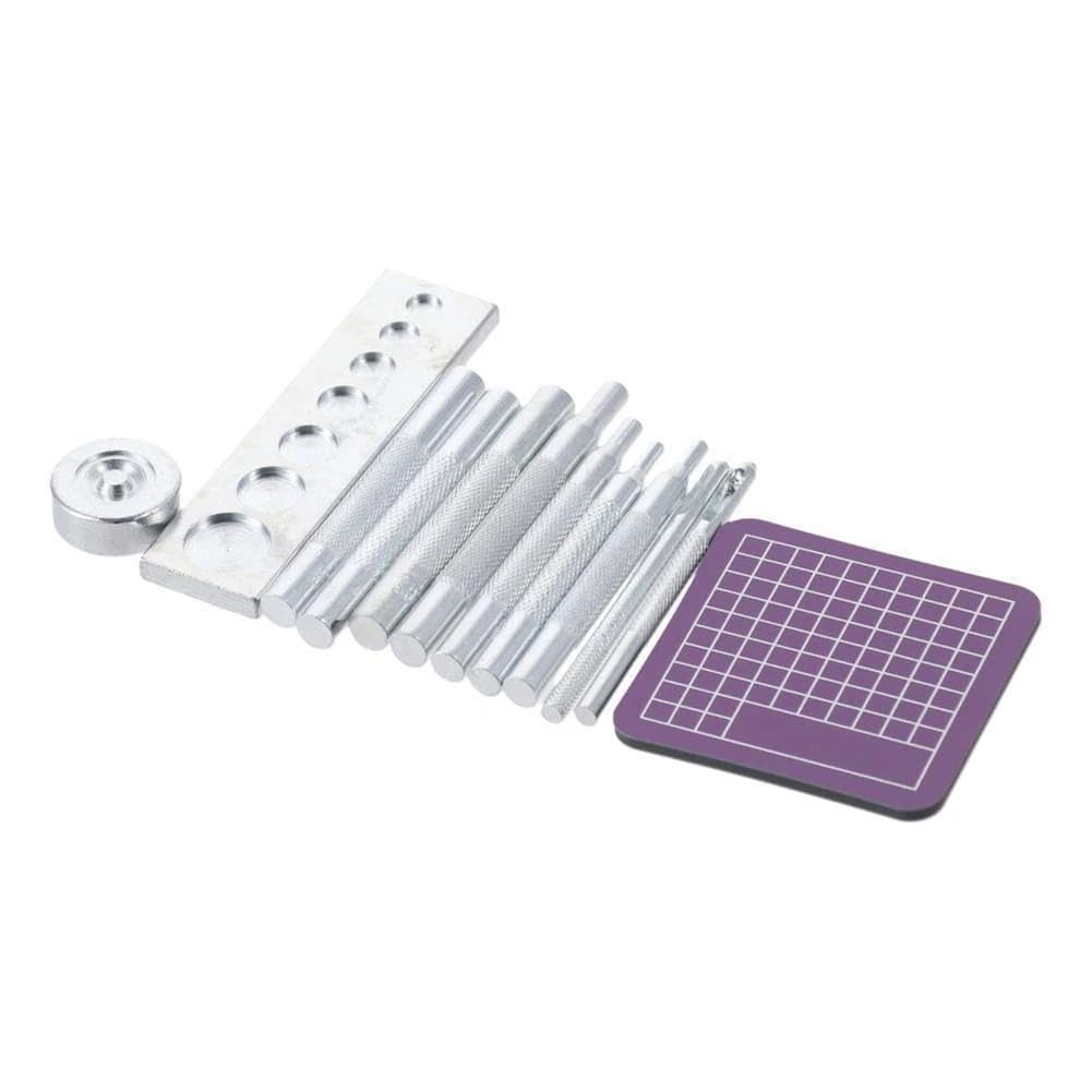 AA51 12 pieces leather rivets setter leather rivets installation set punching tools for leather processing for carrying bags