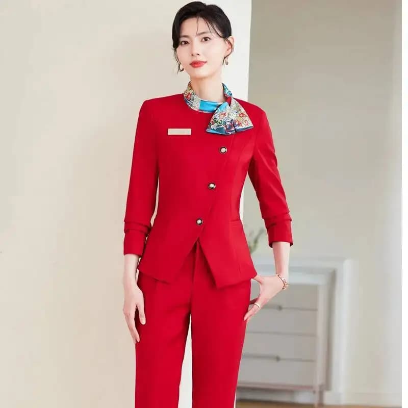 Plus Size Formal Elegant Styles Pantsuits for Women Business Work Wear Autumn Winter Professional Career Interview Trousers Set