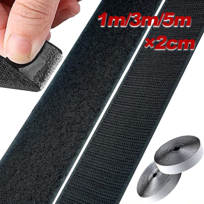 Nastro adesivo magico da 2 cm × 1/3/5 m Nastri antigraffio Adesivo biadesivo extra resistente con adesivo Potente gancio e anello
