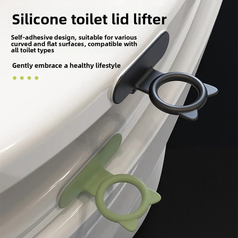 Sollevatore per sedile WC in silicone, dispositivo di sollevamento per sedile WC, maniglia per sollevamento coperchio WC per ante di armadietti e cassetti, nuovo stile, sgabello WC