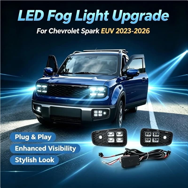 DRL For Chevrolet Spark EUV 2023-2026 Car Led Daytime Running Light Dymanic Turn Signal Front Fog Light Modification Daylights