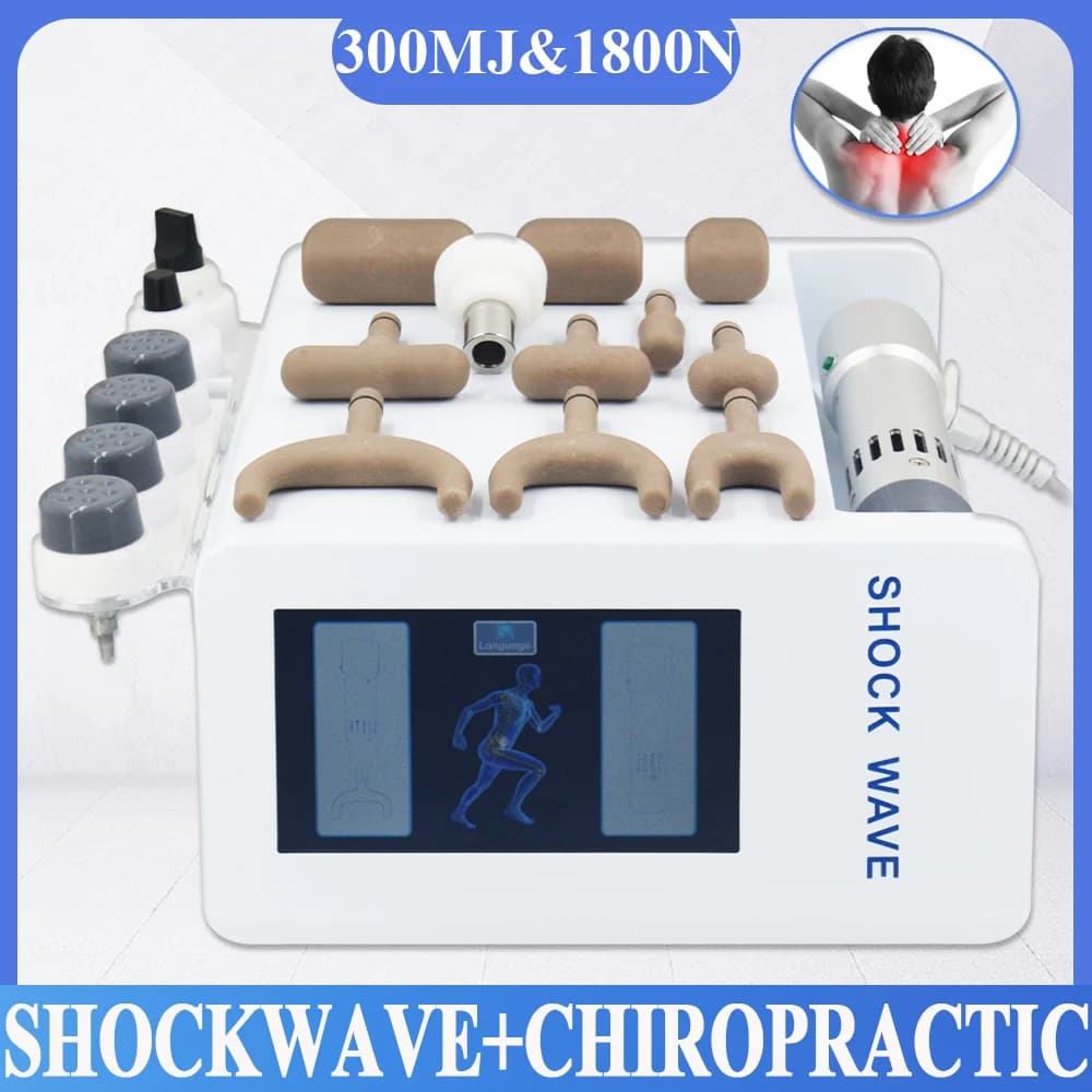 300MJ for Treatment DE, Allevia il Dolore a Spalle e Collo, Pistola per Correzione Chiropratica, Nuovo Massatore 2 in 1