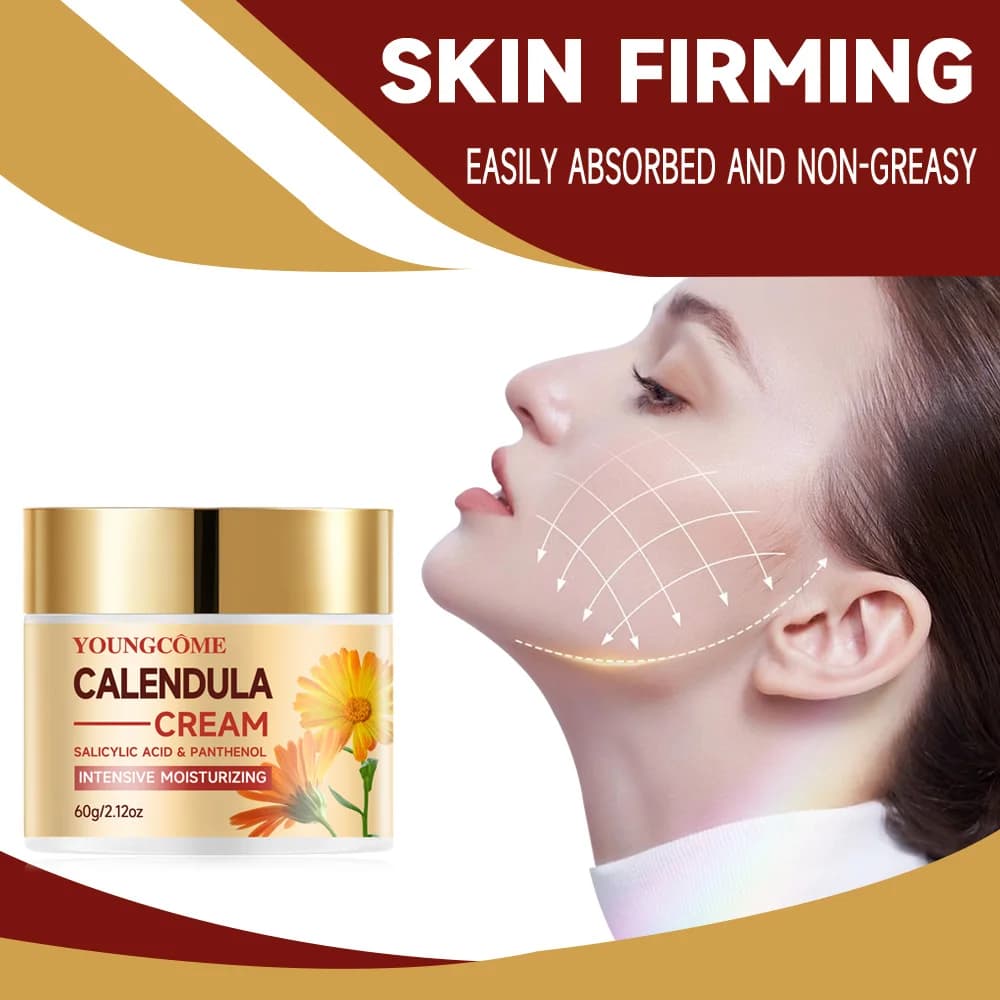 Crema viso idratante per viso e collo alla calendula, crema sbiancante per pori restringenti antietà Rughe Rassodante Cura della pelle Migliora la pelle