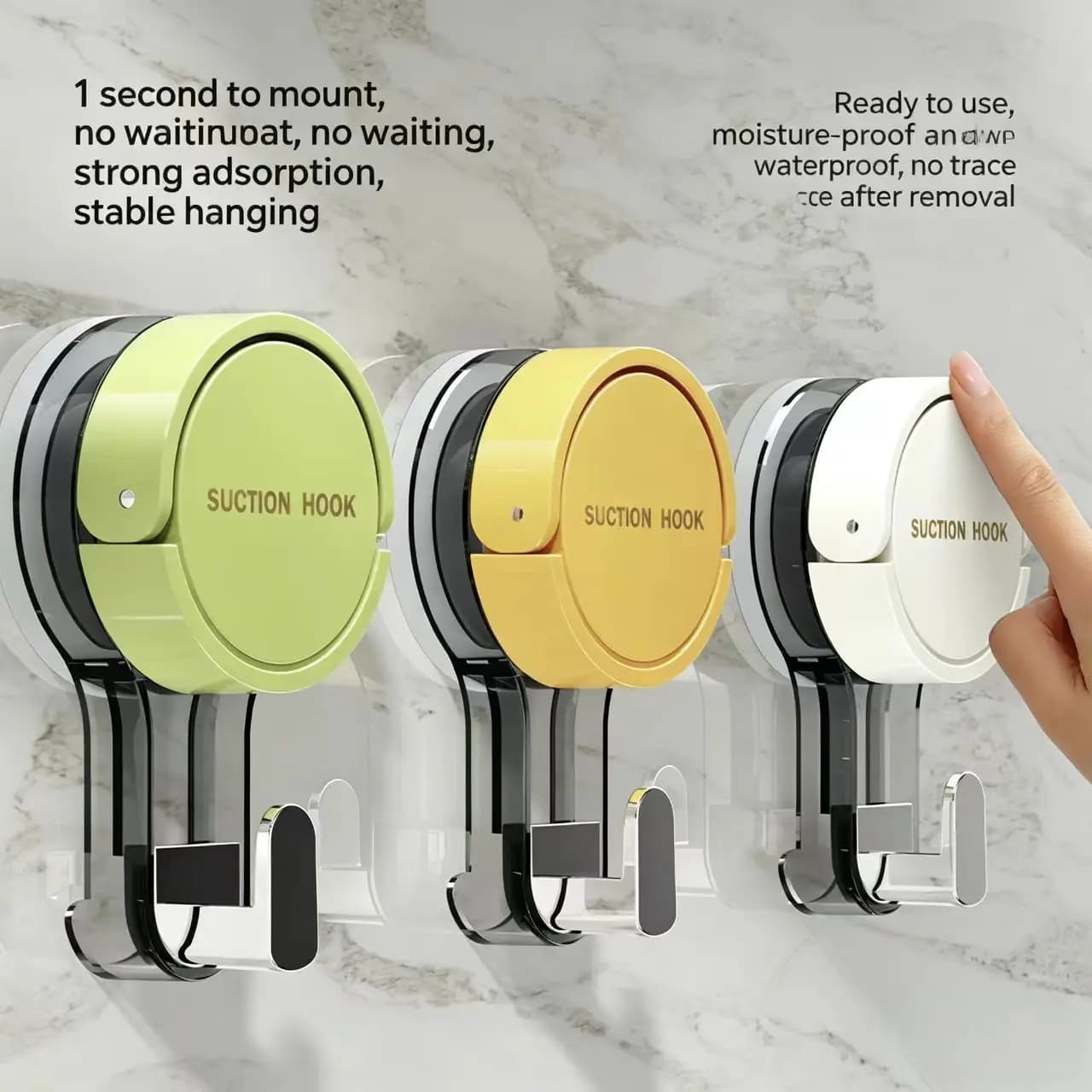 Heavy Duty Suction Cup Hooks, Strong Suction Hanger for, Shower, Window Door. Waterproof Outdoor Hooks for Bathroom Wall Hanging