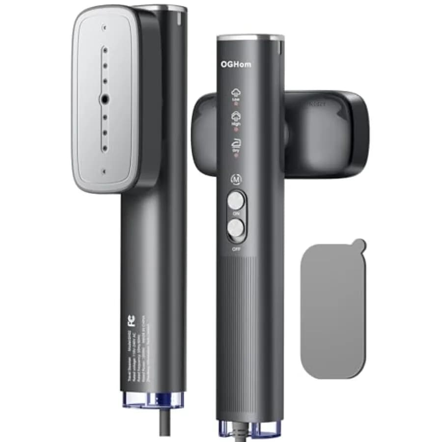 Vaporizzatore per Vestiti, 110-240V, Ferro da Stiro e Vaporizzatore da Viaggio 2 in 1, Vapore Potente 1000W, Stiratore Portatile per Rimuovere le Pieghe
