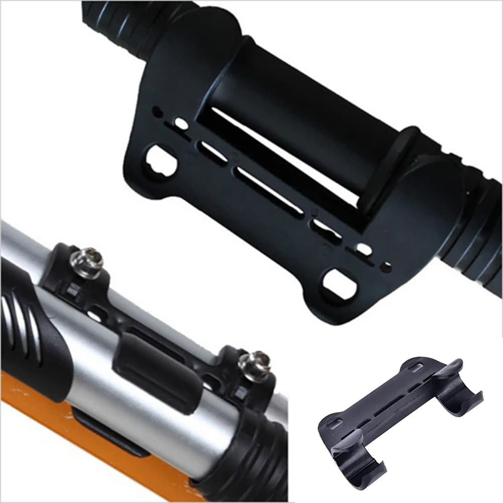 Supporto per Pompa Bici Mini Nero 1 Pezzo, Clip di Fissaggio Portatile per Pompa, Accessori per Ciclismo