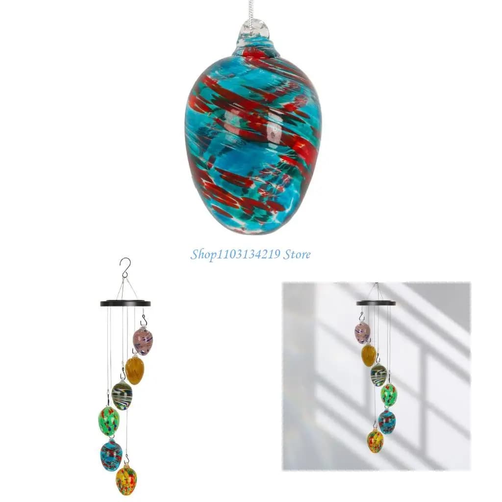 N5KC Wind Chimes for Outside Glass Wind Chimes for Outside Gift Mom Gifts for Women Outdoor Seasonal Display Accessories