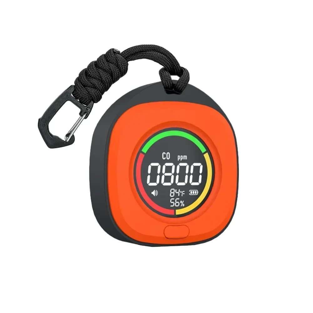 Rilevatore di monossido di carbonio 4 in 1 Rilevamento accurato Schermo LED Rilevatore di CO e CO2 ricaricabile da viaggio portatile con suono di allarme