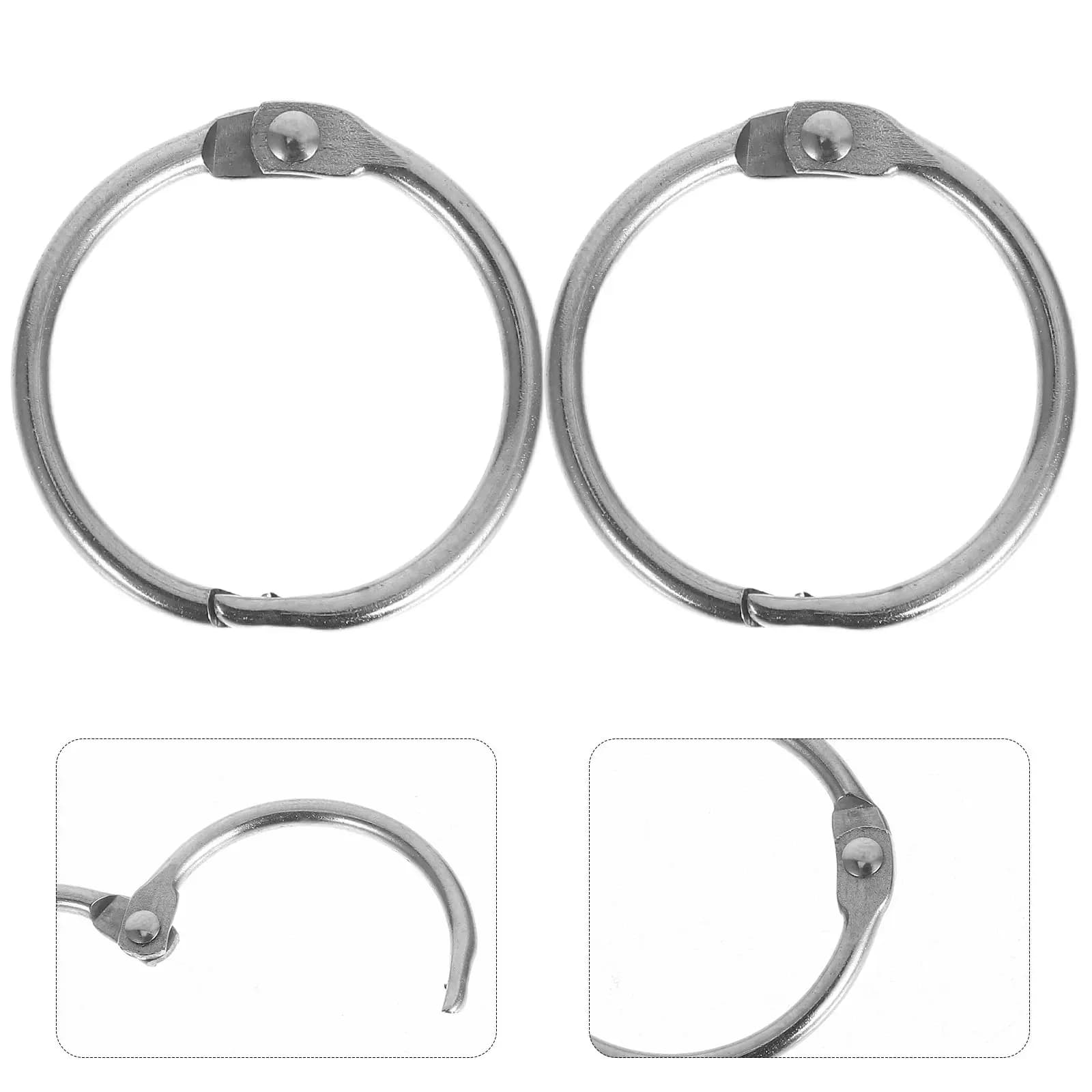 20 Pezzi Anelli Metallici per Rilegatura, Anelli Resistenti per Fogli Sciolti, per Schede, Flashcard, Scrapbook, Planner, Quaderni, Ufficio