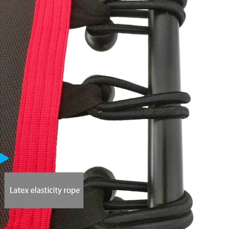 Combined Elastic Trampoline for Interior with Elastic Corda for Bungee Jumping, 45 Inches, Hexagonal, with Adjustable Arms