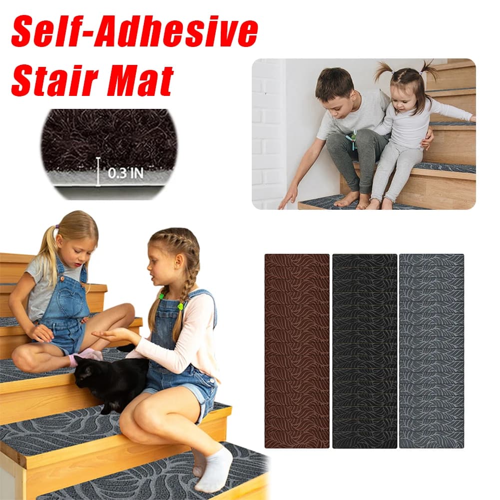 Autoadhesive Non-slip Mat 76x20cm, Soft Scale Mat, Living Room Grain Mats, Nordic Scale Mats