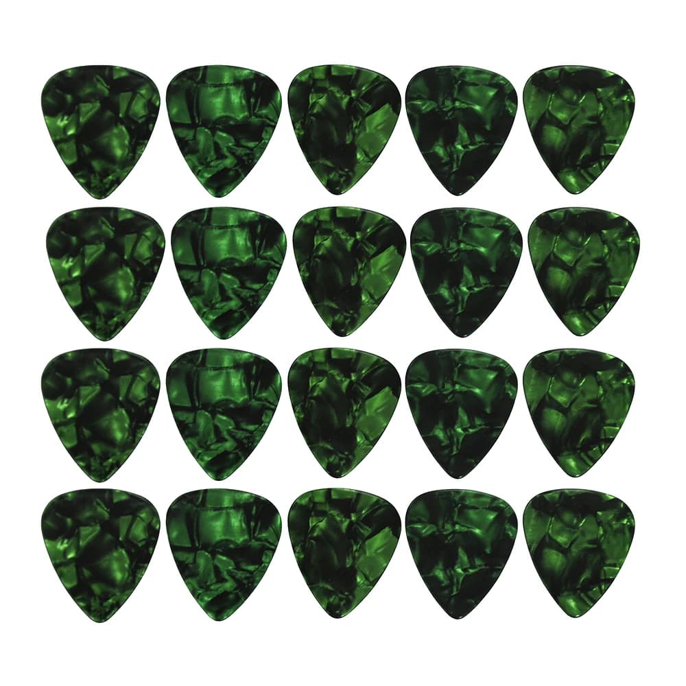 100pcs/lot Green Pearl Celluloid Guitar Picks Standard Plectra 0.71mm 0.96mm