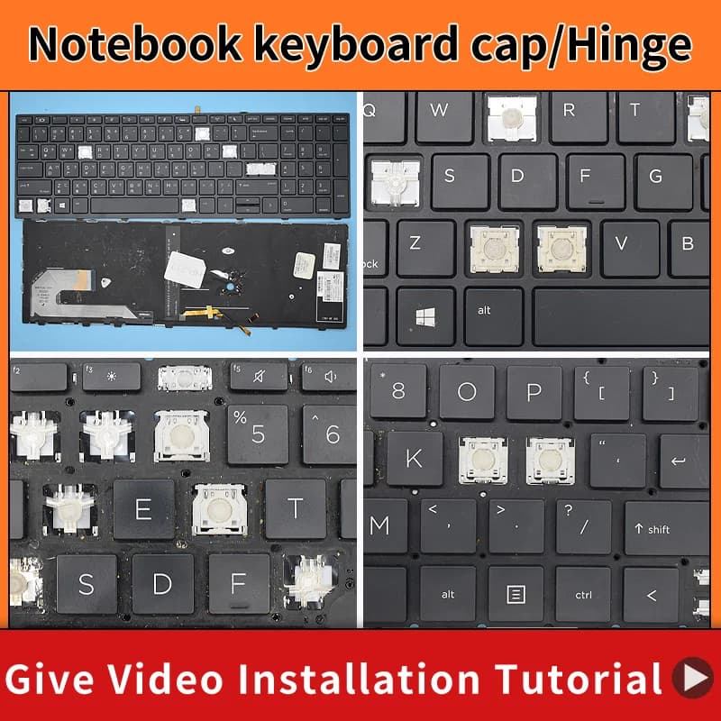 Replacement Keycap Key cap Hinge for HP ProBook 450 G8 455 455R G9,650 G8 650 G9 655 G9 ZBook Power G7 G8 G9 Keyboard
