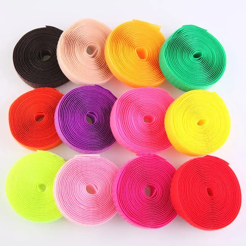 2/3/5/10/25 metri/paia 20mm non adesivo sette colori tessuto in nylon velcro gancio e anello accessori per cucire
