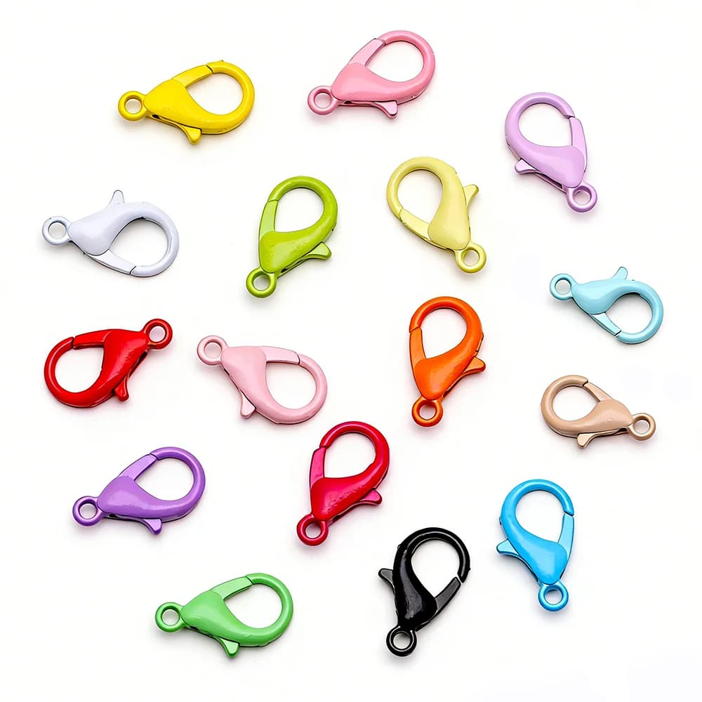30/50/100 pz 12/14mm Colorato Aragosta Artiglio Catenacci Pinze Ganci Per Gioielli FAI DA TE Braccialetto Collana Portachiavi Fare Accessori
