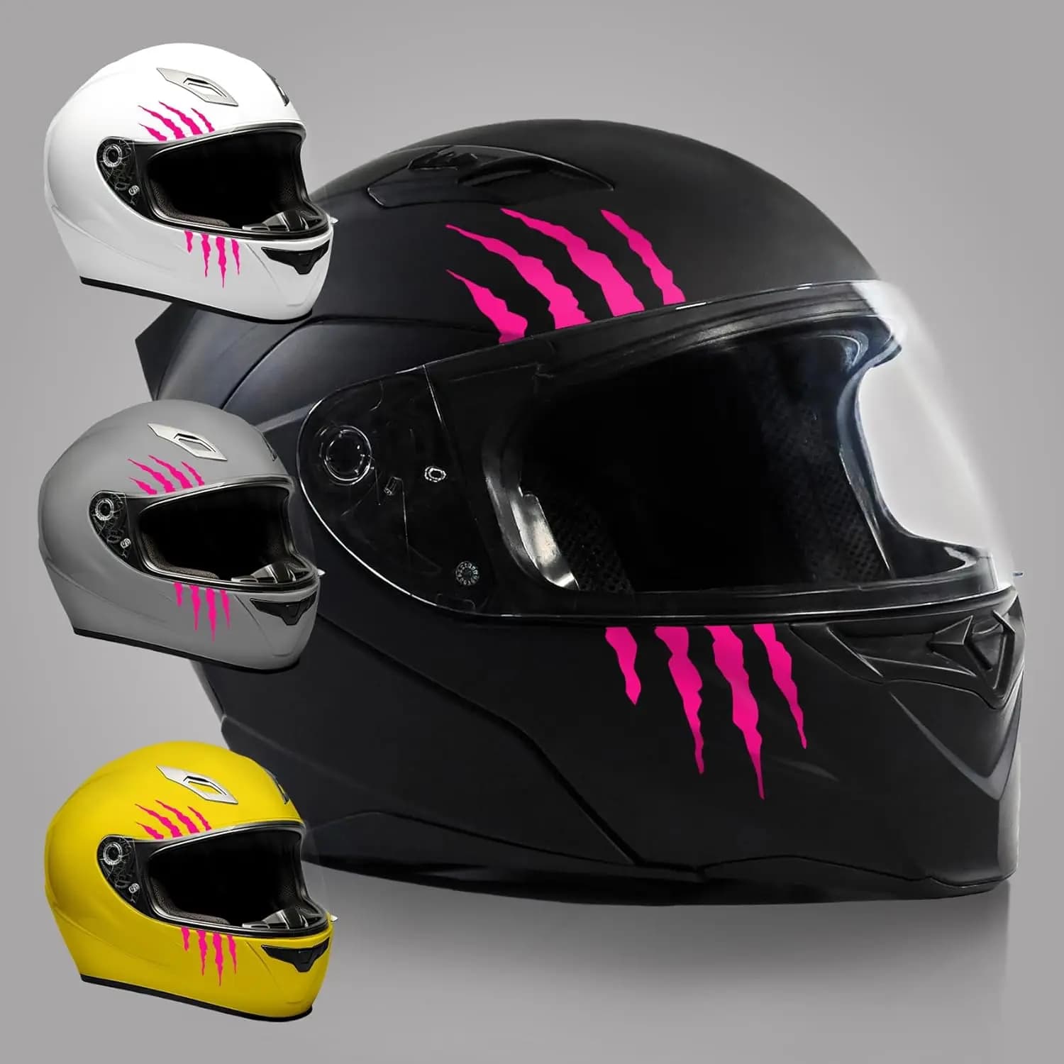 Adesivi Impermeabili per Serbatoio Moto e Scooter, Decorazioni Durevoli per Carrozzeria, Adesivi per Casco da Corsa con Effetto Artiglio di Mostro