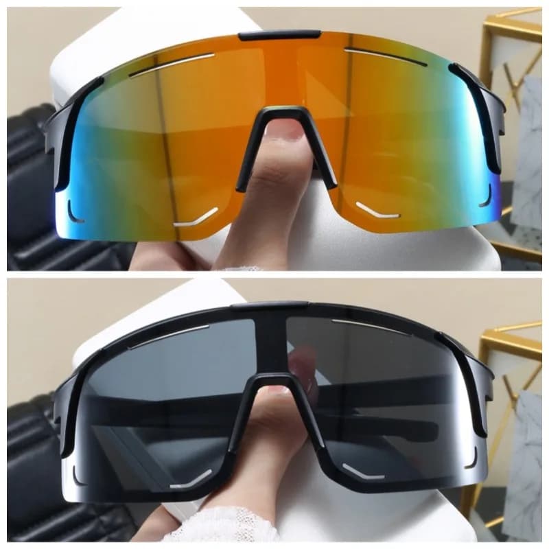 Occhiali da sole da ciclismo oversize unisex da 1/2 pezzo, antiriflesso, leggeri, regalo perfetto per l'outdoor