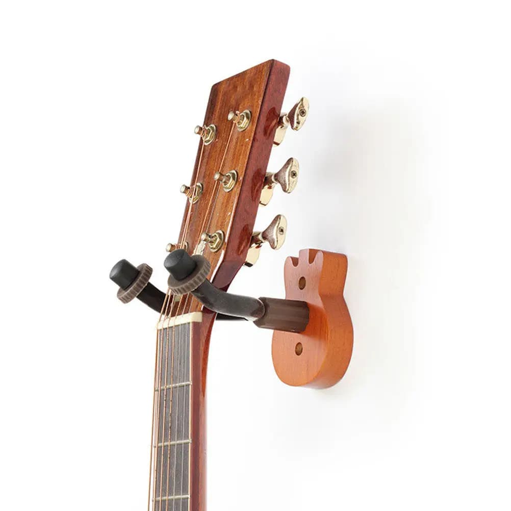 Elegante Supporto da Parete per Chitarra in Legno di Faggio e Ferro Premium per Chitarra, Ukulele, Violino, Erhu, per Casa e Studio