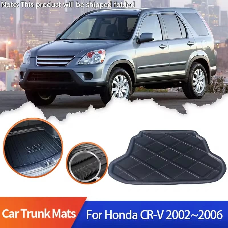 Tappetini per bagagliaio per auto per Honda CR-V CRV RD4 2002 2003 2004 2005 2006 Boot posteriore Cargo Liner Cuscino per pavimento Facile da riporre Tappetino per vassoio