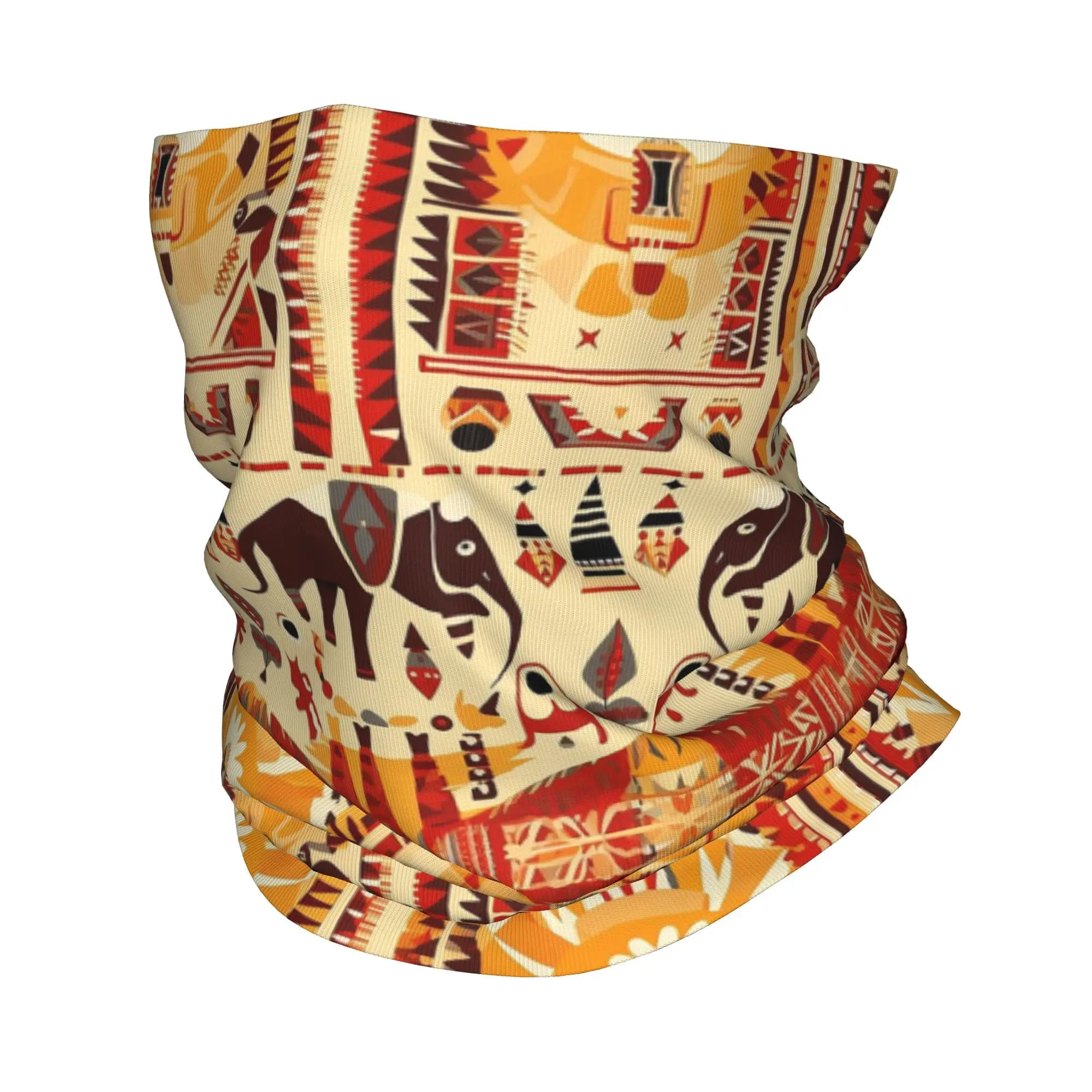 Bandana Multifunzione con Stampa Spirituale Safari Tribale Africana, Copricollo e Maschera Viso Unisex per Adulti
