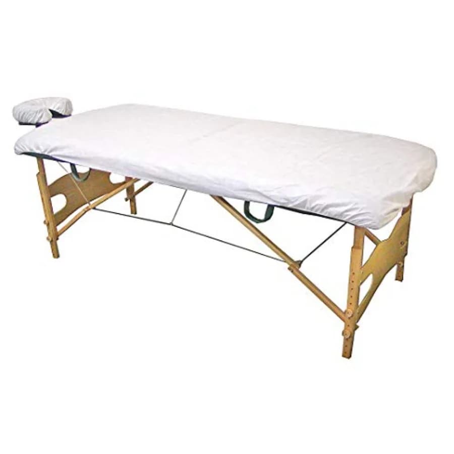Fitted Massage Table Sheet Heavy Duty Disposable Bed Cover Pack of 15