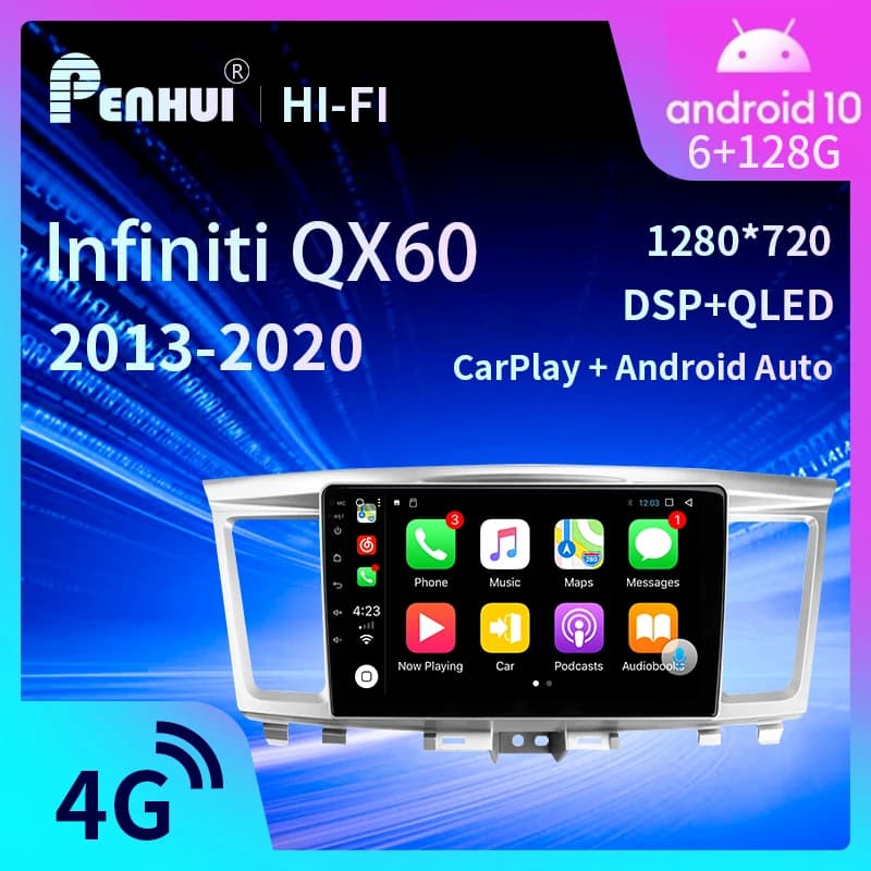 DVD per auto per Infinity QX60 ( 2013-2020) autoradio lettore Video multimediale navigazione GPS Android 10.0 doppio Din