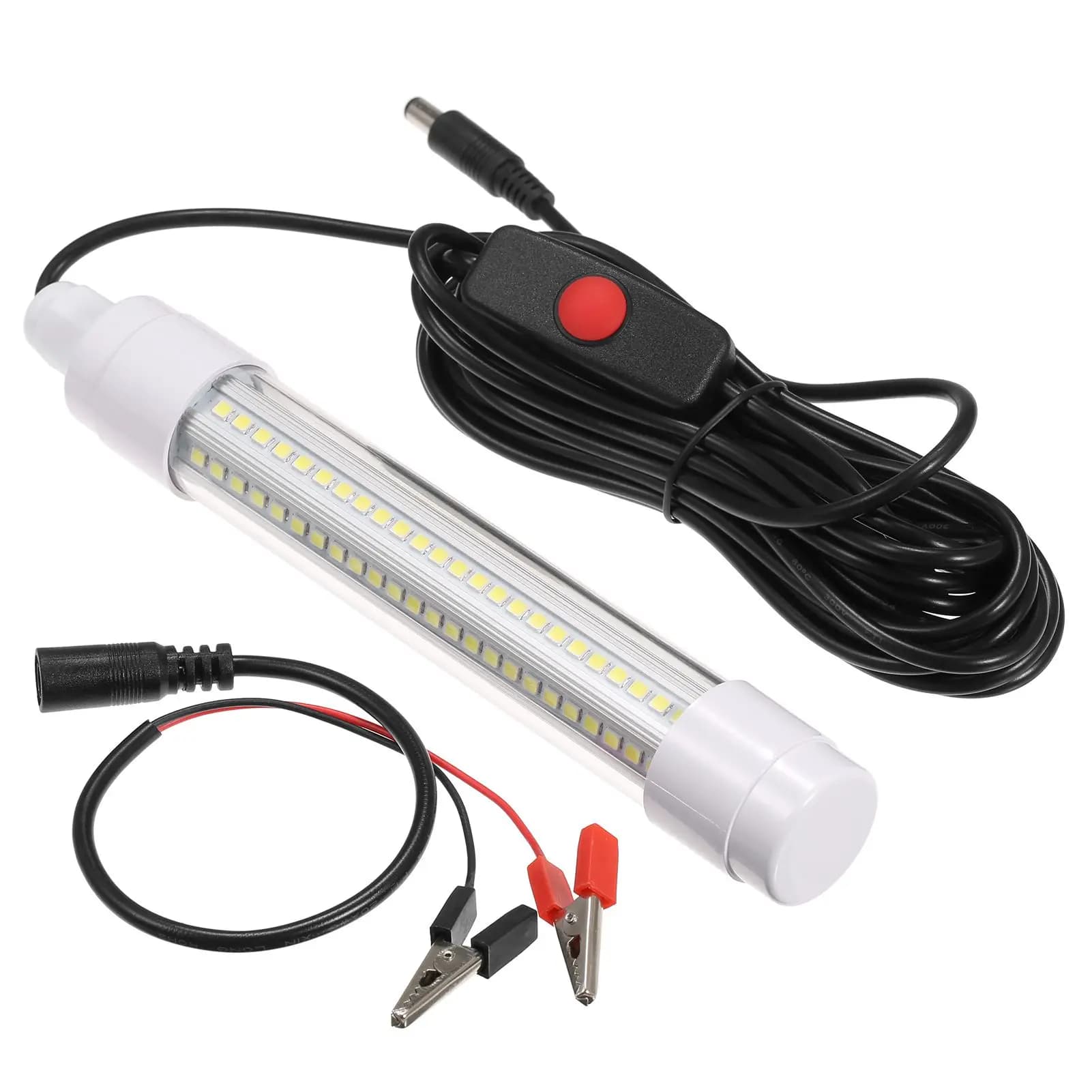 Luce Subacquea per Pesca con 144 LED, Lampada per Trovare Pesci, Luce Notturna per Esche, Luce Attrattiva per Pesci