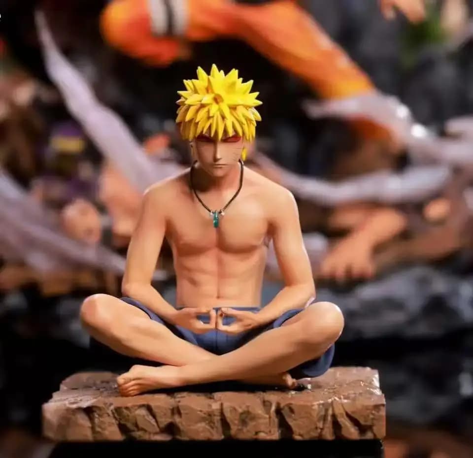 15cm Naruto Anime Figure Meditation Youth Uzumaki Naruto Sage Action Figures PVC Statue Model Toys Collection Gift