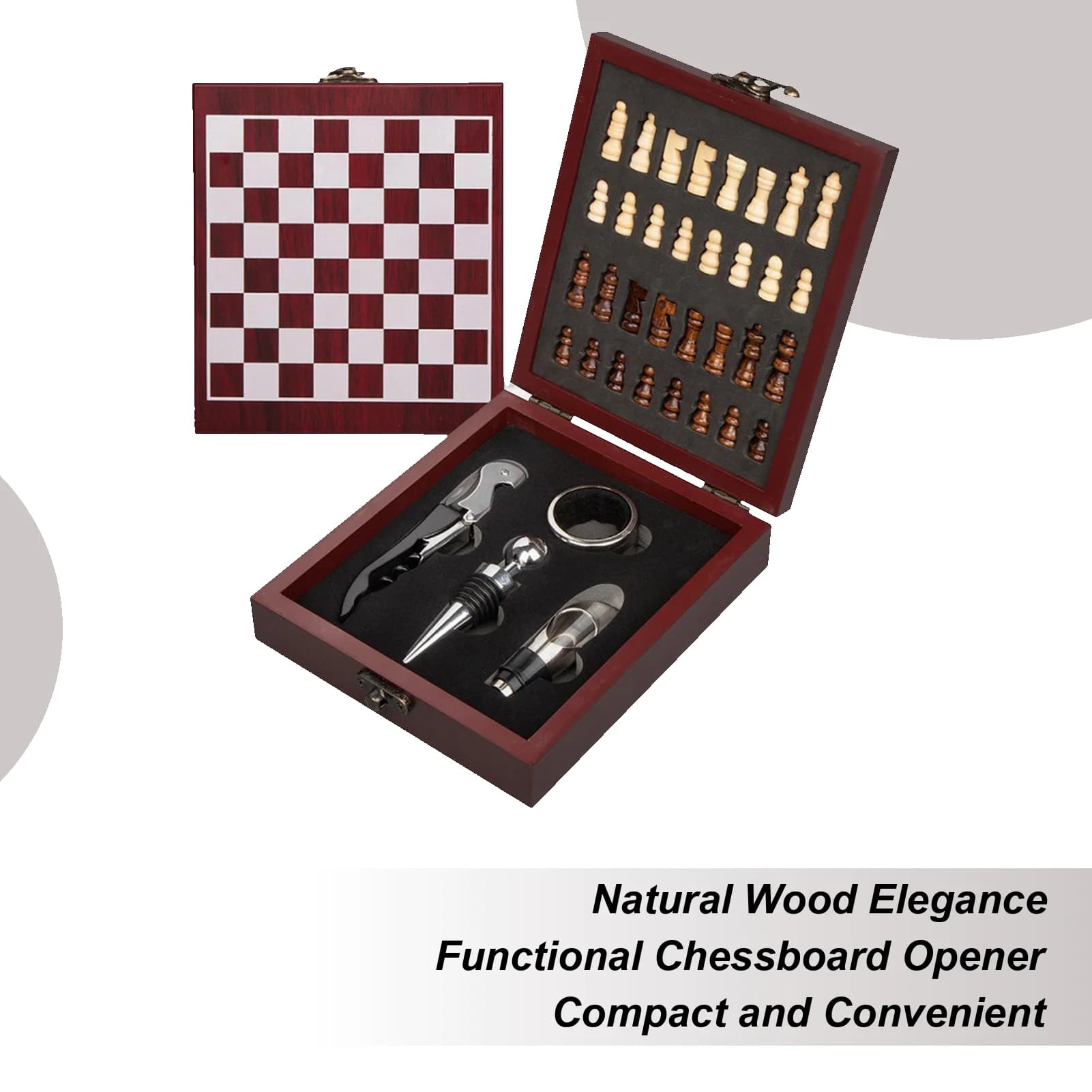 Apribottiglie per scacchi per vino Set di strumenti per apribottiglie vintage con confezione regalo unica, perfetto per servizi di ristorazione e uso domestico